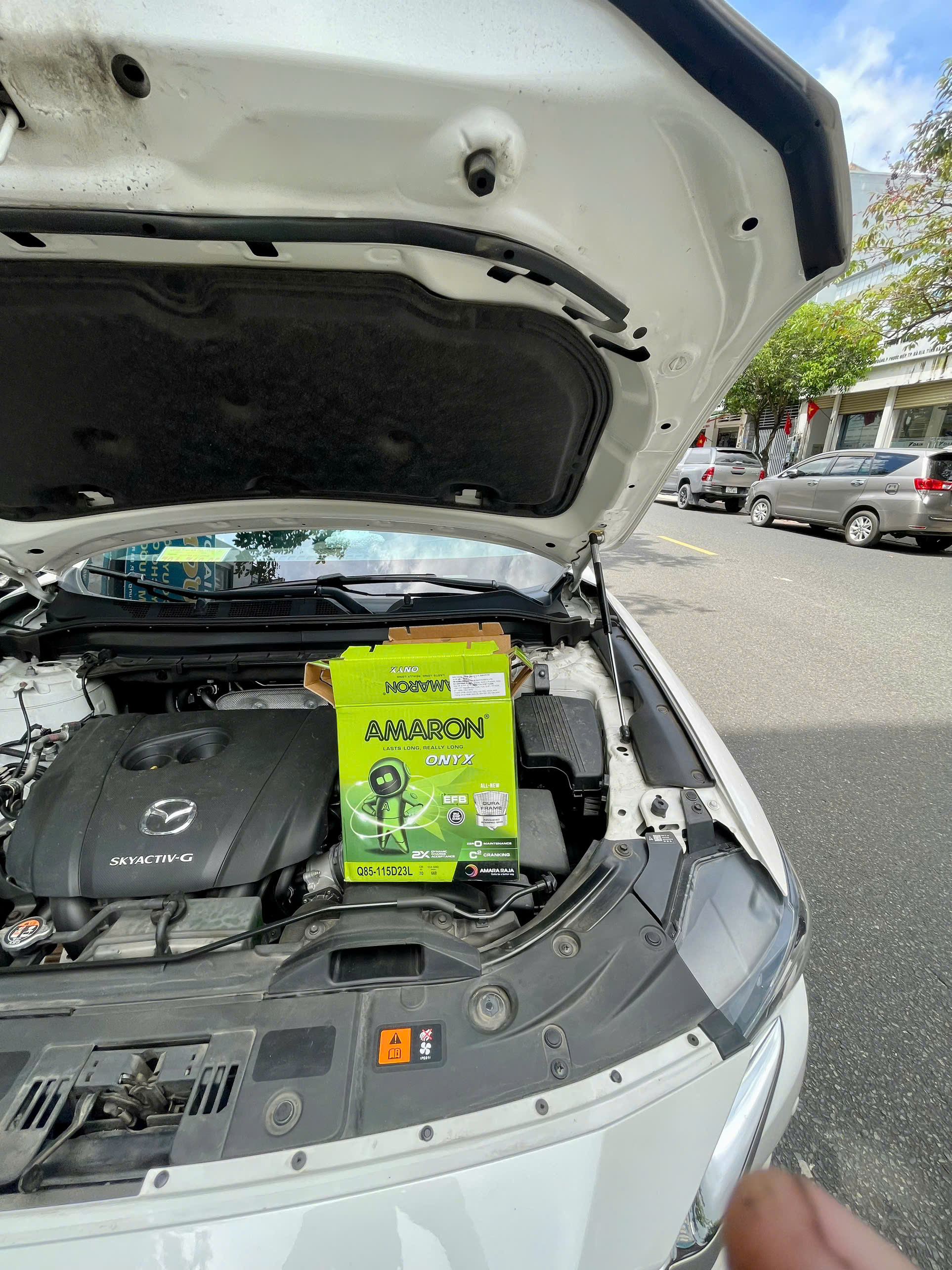 ắc quy amaron Q85 chuyên dùng cho các dòng xe mazda